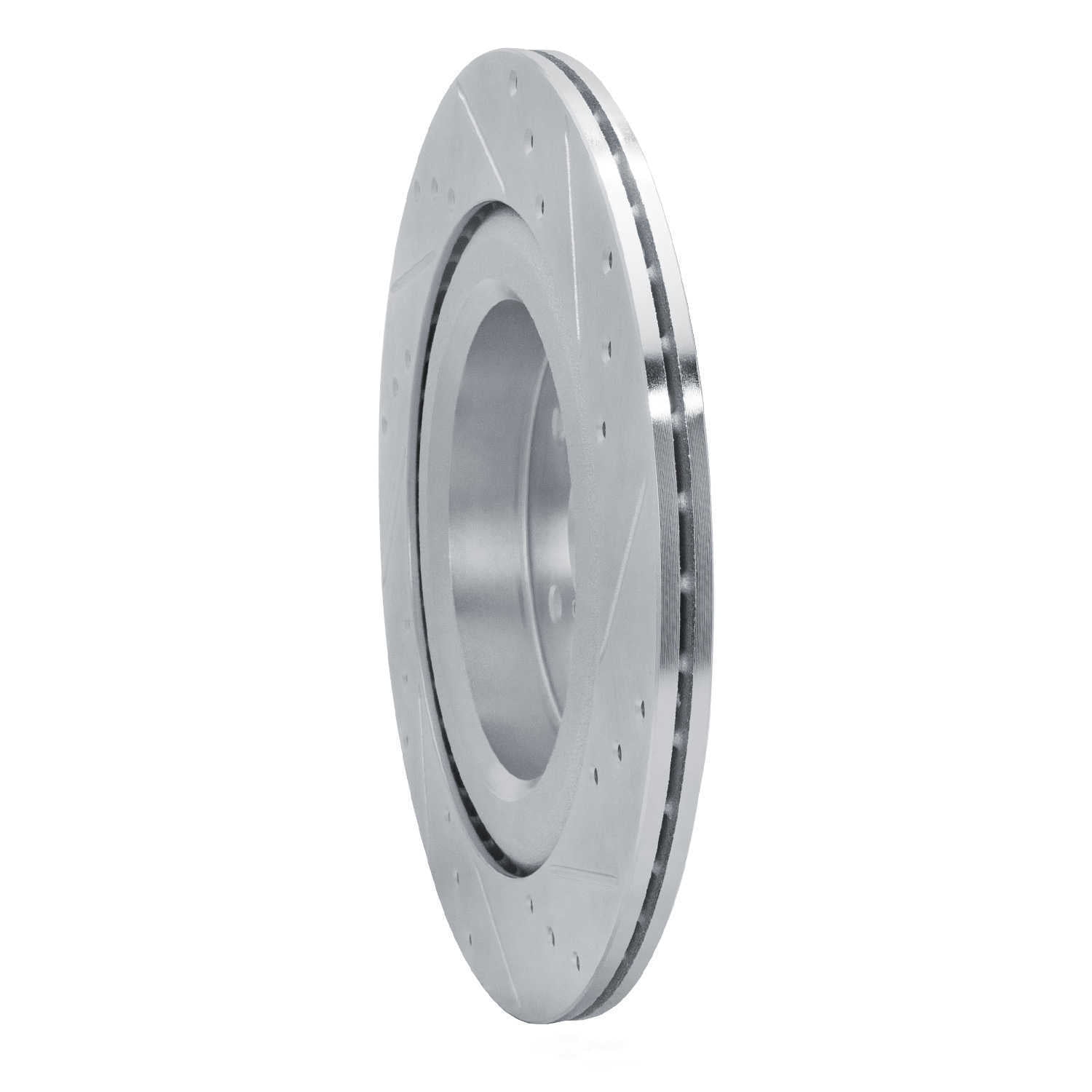 Dynamic Friction Company 631-13044L DFC Brake Rotor - Drilled And Slotted - Silver