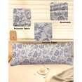 thumbnail image 2 of Country Retro Floral Botanical Plant Body Pillow Cover, Pillowcase Protectors with Zipper, Breathable Decorative Throw Pillow Case Cover, Pillow Shams for Couch Sofa 20x60Inch, 2 of 7