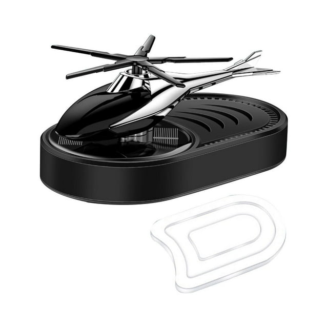 Difusor de aceites esenciales para coche con energía solar, giratorio, para decoración de aeronaves. Negro