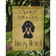 thumbnail image 3 of Caroline's Treasures BB1463GF Smooth Black and Tan Dachshund Spoiled Dog Lives Here Flag Garden Size , Small, multicolor, 3 of 3