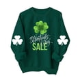 thumbnail image 2 of Herrnalise - Sudadera con estampado de trébol del Día de San Patricio para mujer, sudadera con trébol irlandés, suéter holgado de manga larga, prepárate para la grandeza por menos, 2 of 4