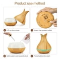 thumbnail image 5 of Humidificador humidificador de grano de madera, máquina de incienso, gran cantidad de niebla, silencioso, apagado automático, humidificador antisecado (grano de madera profundo) JM, 5 of 5