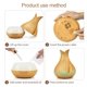 thumbnail image 5 of Humidificador humidificador de grano de madera, máquina de incienso, gran cantidad de niebla, silencioso, apagado automático, humidificador antisecado (mármol) Sailing Electrónica, 5 of 5