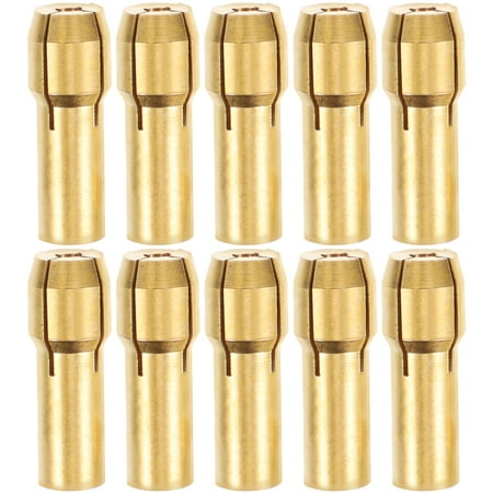 HEMOTON Copper Collet with Nut for Rotary Tool Use Golden Color 10pcs 2mm Size Ensures Stability and