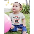 thumbnail image 2 of Smartprints Infants Graphic Bodysuit - I Got My Attitude - Regular Fit 100% Cotton, 2 of 4