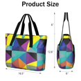 thumbnail image 3 of Tote Bag for Women - Modern Art Geometric Shoulder Bag - Large Utility Work Duffle Bag with Zipper Handbag for Travel, Work, Sprots, 3 of 5
