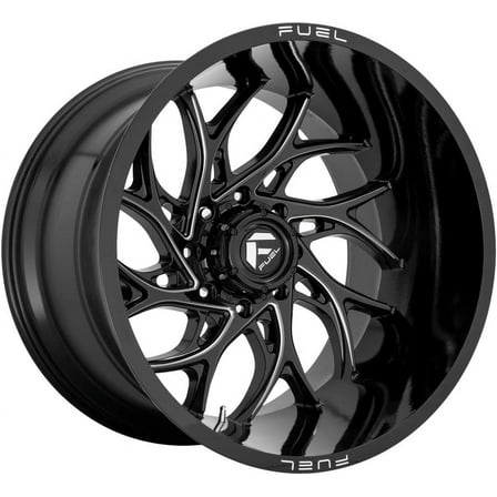 Fuel D741 Runner 20X9 5X139.7 1Et 87.1Cb Gloss Black Milled Wheel