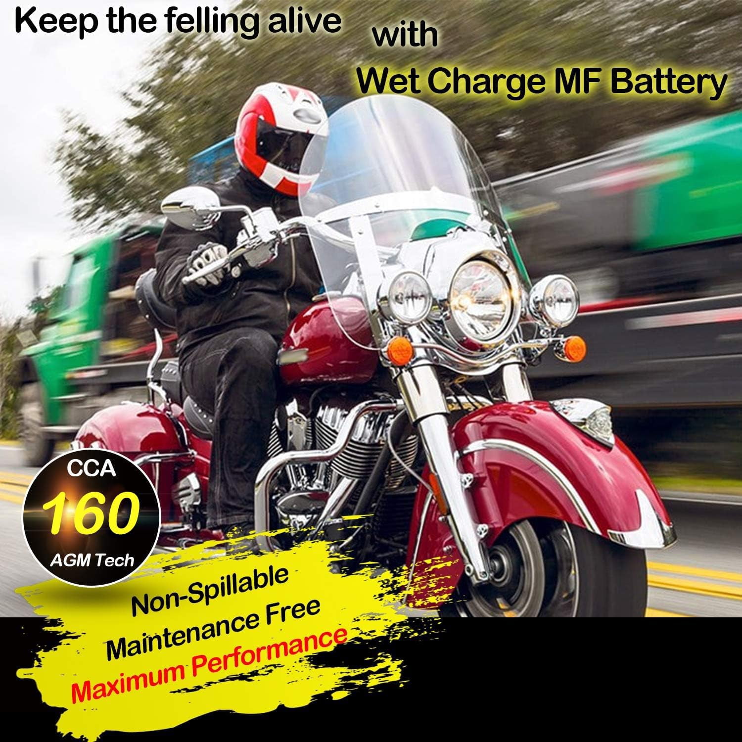 YTX14 BS ATV Battery High Performance - Maintenance Free - Sealed AGM YTX14-BS Motorcycle Battery compatible with Honda Suzuki Kawasaki Yamaha scooter snowmobile