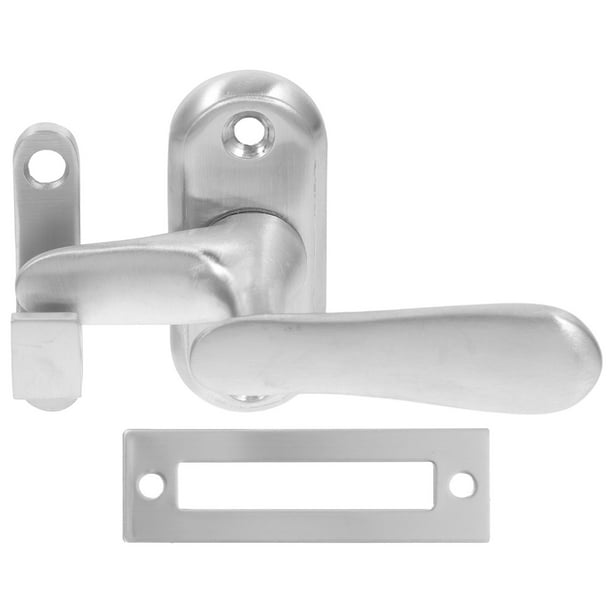 EeaseMX 1 cerrojo de acero inoxidable para puerta corredera, cierre de seguridad para puerta, ventana y armario (plateado)