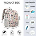 thumbnail image 6 of Boston Terrier Dog with Flower Backpack for School,Cute School Bag,Schoolbag with Adjustable Shoulder Straps & Padded Back,15"x11.42"x5.5", 6 of 6