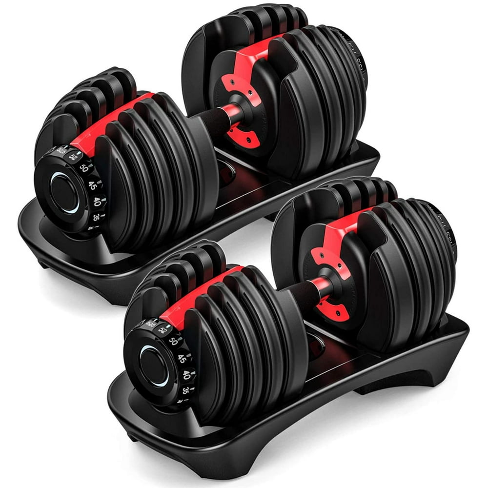 Adjustable Dumbbells 52.5 lbs Adjustable Weight Gym Home Barbell Board ...