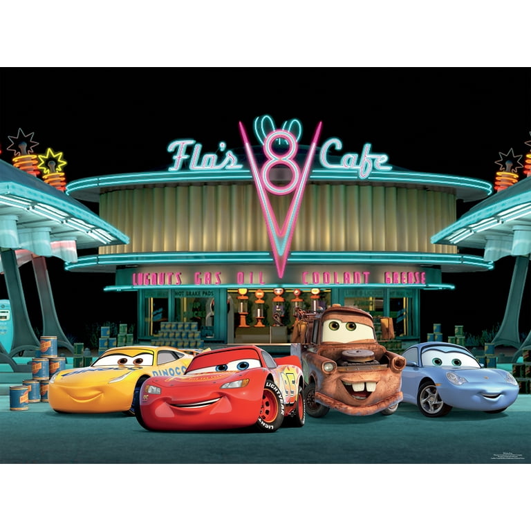 カーズ カー ディスプレイ8 Ceaco 400-Piece Colorful Disney Pixar Cars V8 Cafe Family Jigsaw
