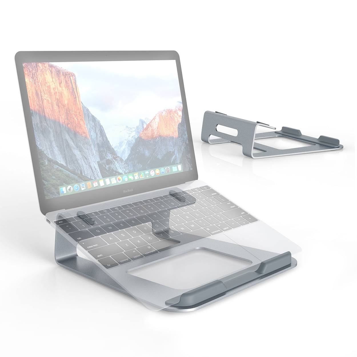 SLYPNOS Aluminium Wedge Laptop Stand Cooling Ventilated Portable Tilted