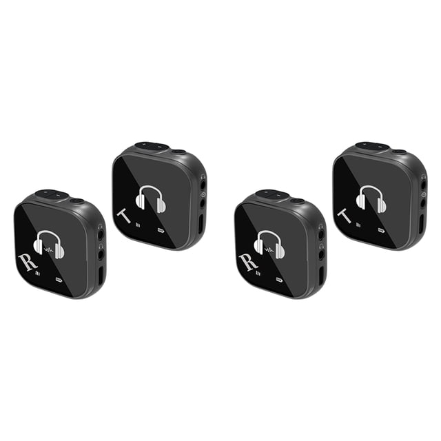 2X System de Monitor de OíDo InaláMbrico de 5,8G, Auriculares InaláMbricos, System de Monitor de Auriculares, Transmisor, Receptor, Emparejamiento AutomáTico