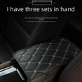 thumbnail image 1 of Cojín de cuero para reposabrazos de coche, funda de cuero de microfibra para reposabrazos de asiento de coche, decoración interior universal, 1 of 5