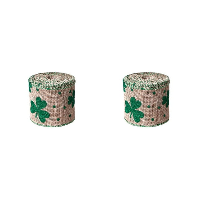 Becaristey Ribbons Pattern Wrapping Paper Craft Bow Ribbon Happy Festival Packing DIY Sewing Crafts Bar Decoration Accessories Type 8 2Set
