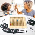 thumbnail image 2 of Math Multiplication Board 10x10 Educational Children Counting Toy  Wooden  3+, 2 of 8