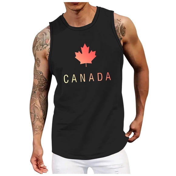 Men's Outerwear Vest for Everyday Casual Wear with Graphic Print Sleeveless Hooded Design Lightweight Layer for Spring Fall Weather