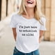 thumbnail image 2 of Camiseta con estampado sarcástico para mujer - Camiseta informal de manga corta con frases divertidas, 2 of 5