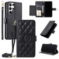 thumbnail image 1 of Funda tipo billetera GANGXUN para Samsung Galaxy S23 Ultra – Tapa abatible con correa para mujer, 1 of 5