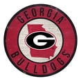 thumbnail image 1 of Fan Creations Georgia Bulldogs - Cartel De Madera Redondo (12.0 In), Diseño De Estado, 1 of 1