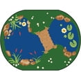 thumbnail image 3 of Carpets For Kids  The Pond Oval Carpet - Blue/Green - 4.42 ft. x 5.83 ft., 3 of 3
