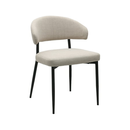 Curved Back armless Upholstered Dining Chair (Set of 2)