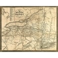 thumbnail image 2 of Vintage Maps 14x12 Black Modern Framed Museum Art Print Titled - New York 1870, 2 of 4