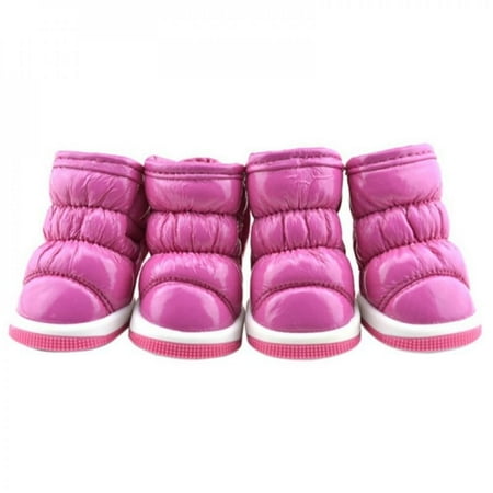 Pet Autumn and Winter Snow Dog Boots Casual Dog Shoes Pet Slip-resistant Waterproof Shoes For Dog 4 Pcs/Sets
