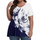 thumbnail image 2 of Camiseta de Manga Corta de Cuello en V Sólido Casual, Camisetas de Manga Corta para las Mujeres, 2 of 7