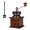 Dark, variant on Retro Manual Coffee Grinder with Wooden Base, Adjustable Coarseness & Removable Brush for Espresso, Cold Brew