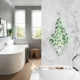 thumbnail image 2 of Yayeee 2 Pack Hand Towels for Bathroom 100% Cotton 16" x 28" Soft Absorbent Kitchen Towel, Green Dot Triangles Pattern, 2 of 7