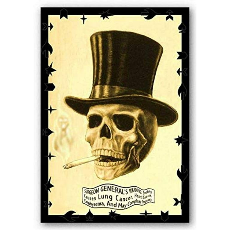 Skull Smoking Poster Print Inch - Walmart.com