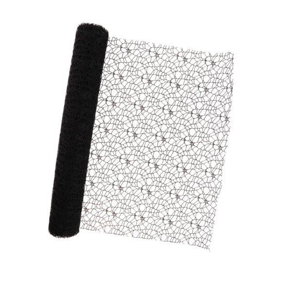 Luzkey Jacquard Net Mesh Floral Wrapper Arrangements Decorative Bouquet DIY for Florist Supplies Anniversary Wedding Valentine's Day Black