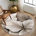 thumbnail image 2 of Round Rugs 5Ft, Modern Flower Round Area Rug Washable Indoor Throw Carpet, Abstract Minimalist Botanical Floral Soft Non Slip Circle Rug for Cabinet Bathroom Home Decor Aesthetic, 2 of 8