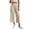 Beige, variant on Hurxie Women's Linen Capri Pants Wide Leg with Drawstring Elastic Waist Casual Cropped Pant Gray,S