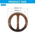 thumbnail image 2 of Uxcell Scarf Ring Clip Resin Round T-Shirt Clip Fashion Ring Scarves Clasp Buckle Tie Circle Dark Coffee Color, 2 of 6