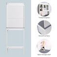 thumbnail image 6 of Legahome Over The Toilet Cabinet, Home Bathroom Storage Cabinet with Inner Adjustable Shelf and Open Storage Shelf, Tall Freestanding Bathroom Organizer Modern Toilet Storage Space Saver, White, 6 of 10