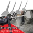 thumbnail image 2 of SDS Plus Tile Chisel Cemented Carbide Electric Hammer Chisel Power Tool Accessory 75/100mm Wide Tile Removal Chisel Scraper Bits (StyleD), 2 of 7