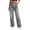 Gray, variant on Risckoth Women's Plus Size Drawstring Elastic Waist Jeans Straight Leg Loose Fit Side Pockets Solid Casual Long Pants S-2XL
