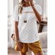 thumbnail image 4 of Camiseta de mujer Nikou Verano Encaje Mangas Cortas Abullonadas Cuello Redondo, 4 of 7
