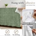 thumbnail image 6 of Dark Green Small Cabinet Curtains 10"W x 11"L, Farmhouse Vintage Green Solid Color Modern Sink Skirt Dust-Proof Short Curtain for Bathroom Vanity Storage Cubby Desk, Self Adhesive Privacy Drapes, 6 of 9