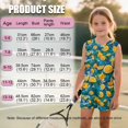 thumbnail image 7 of chaqlin Lemon Leaf Flowers Print T-Shirt and Shorts Outfit Set for Girls 5-14 - 2 Piece Summer Short Set Outfit - Girls Sleeveless Tank Top Running Walking Activewear, 7 of 7