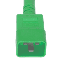 thumbnail image 3 of World Cord Sets 1 Foot IEC 60320 C20 to C19 Heavy Duty PDU Style 20 Amp Power Cable (Green), 3 of 4