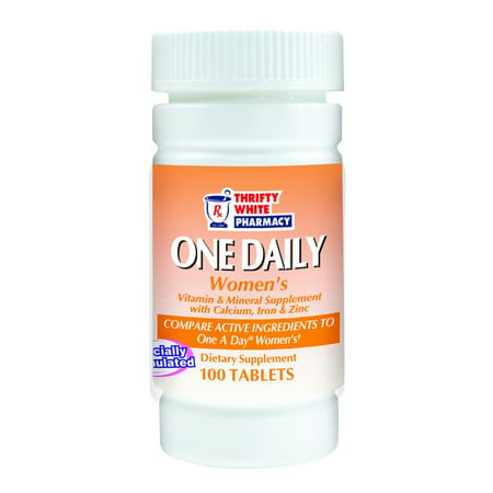 Thrifty White de One Daily Les femmes de vitamines et de minéraux avec calcium, fer et zinc - 100 comprimés