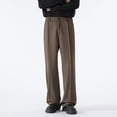 thumbnail image 2 of JAJAHO Mens Suit Pants Straight Leg Relaxed Fit Elastic Waistband Dress Pants Solid Color Business Casual Wear Soft Trousers, 2 of 5