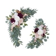 thumbnail image 2 of 2 guirnaldas de arco de boda con flores artificiales, adorno colgante para decoración del hogar, telón de fondo floral para decoración de puerta de Rojo Blanco, 2 of 6