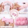 thumbnail image 2 of Spa Headband for Washing Face Wristband Set Sponge Makeup Skin Care Terry Cloth Bubble Soft Get Ready Hairband Women Girls Puffy Padded Headwear Non Slip Thick Hair Accessory, 2 of 8