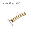 thumbnail image 2 of Uxcell 3mmx2.6mmx15mm Brass Curved Noodles Tube Beads Gold 100 Pack, 2 of 5