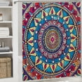 thumbnail image 6 of JEUXUS Retro Floral Mandala Bohemian Bohemian Shower Curtain for Bathroom - Multiple Sizes White, 6 of 7